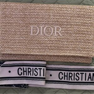 Christian Dior pouch bamboo bag with aftermarket strap